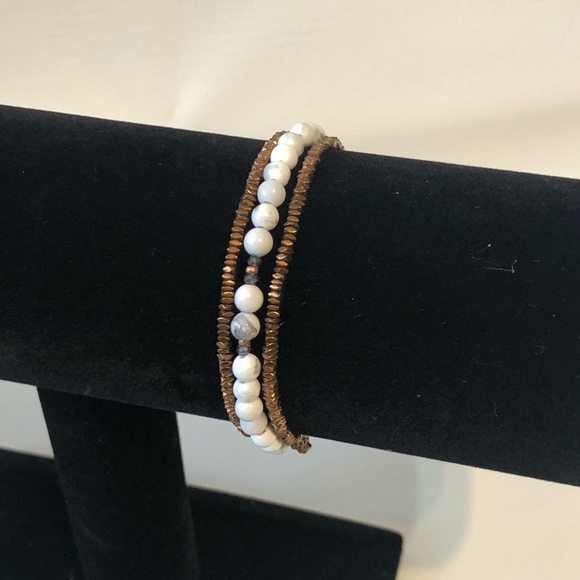 Necklace bracelet (necklet) handmade Howlite - Picture 3 of 3